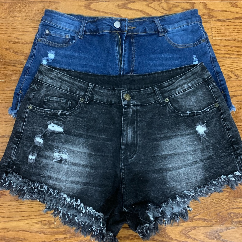 Set of 2 cut off denim shorts. Never worn.